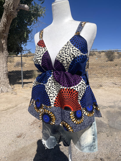African Print Babydoll Dress