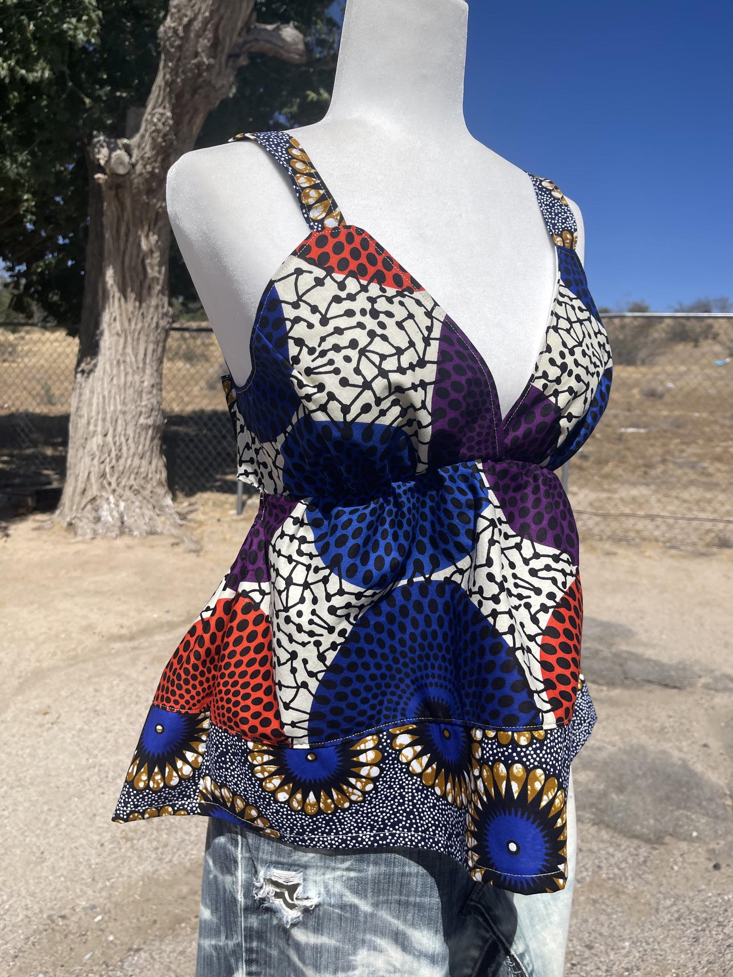 African Print Babydoll Dress