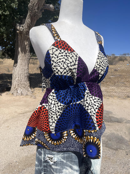 African Print Babydoll Dress