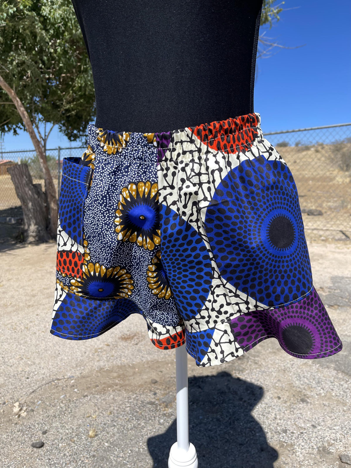 Handmade African Print Ruffled Shorts