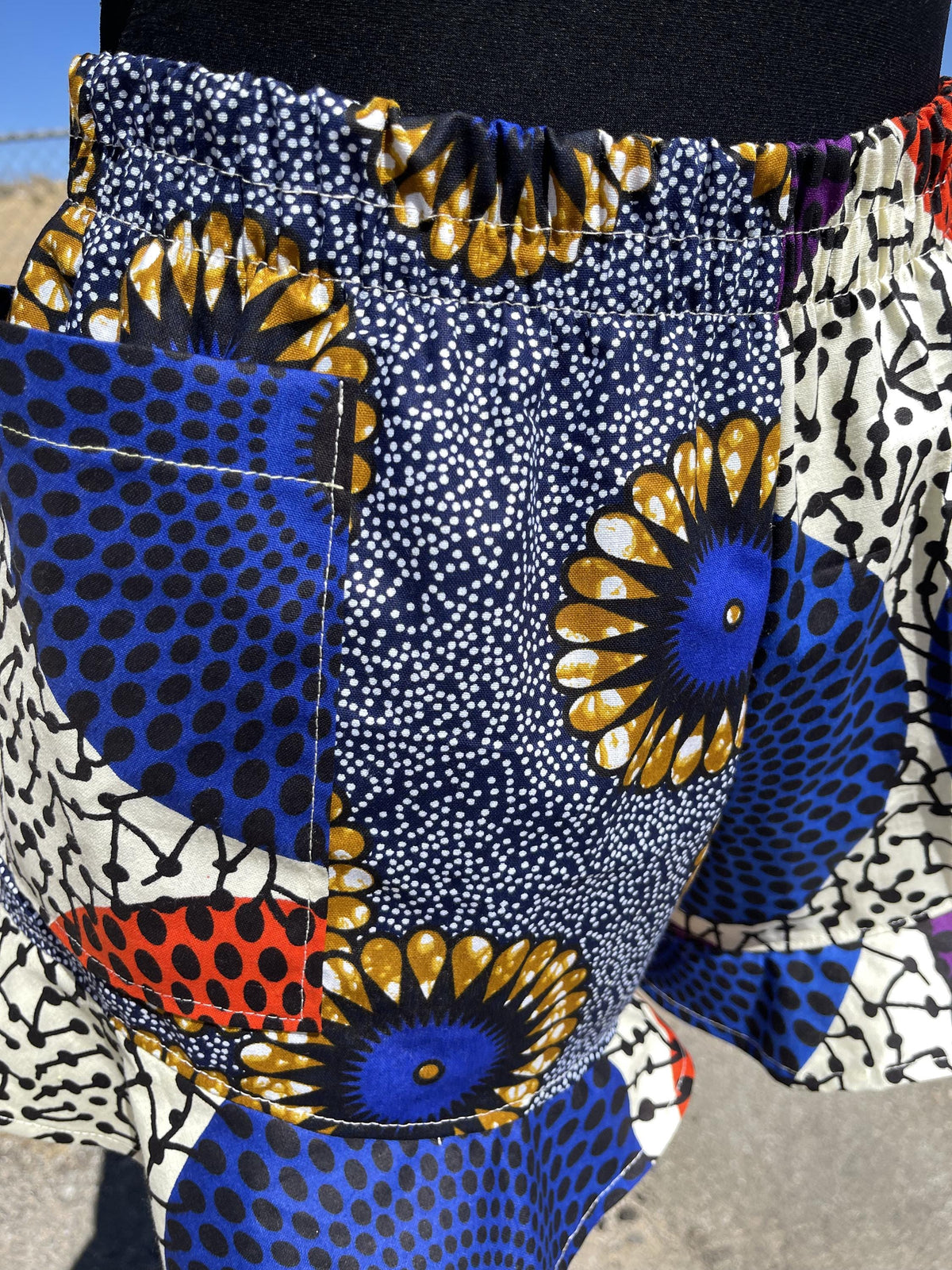 Handmade African Print Ruffled Shorts