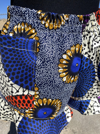 Handmade African Print Ruffled Shorts