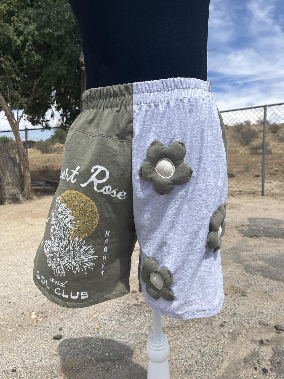 Upcycled Flower Shorts - Desert Rose