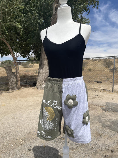 Upcycled Flower Shorts - Desert Rose