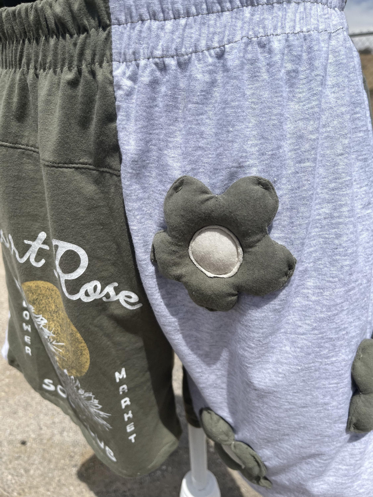 Upcycled Flower Shorts - Desert Rose