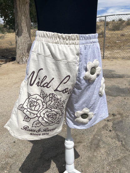 Upcycled Flower Shorts - Wild Love