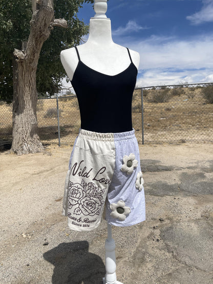 Upcycled Flower Shorts - Wild Love