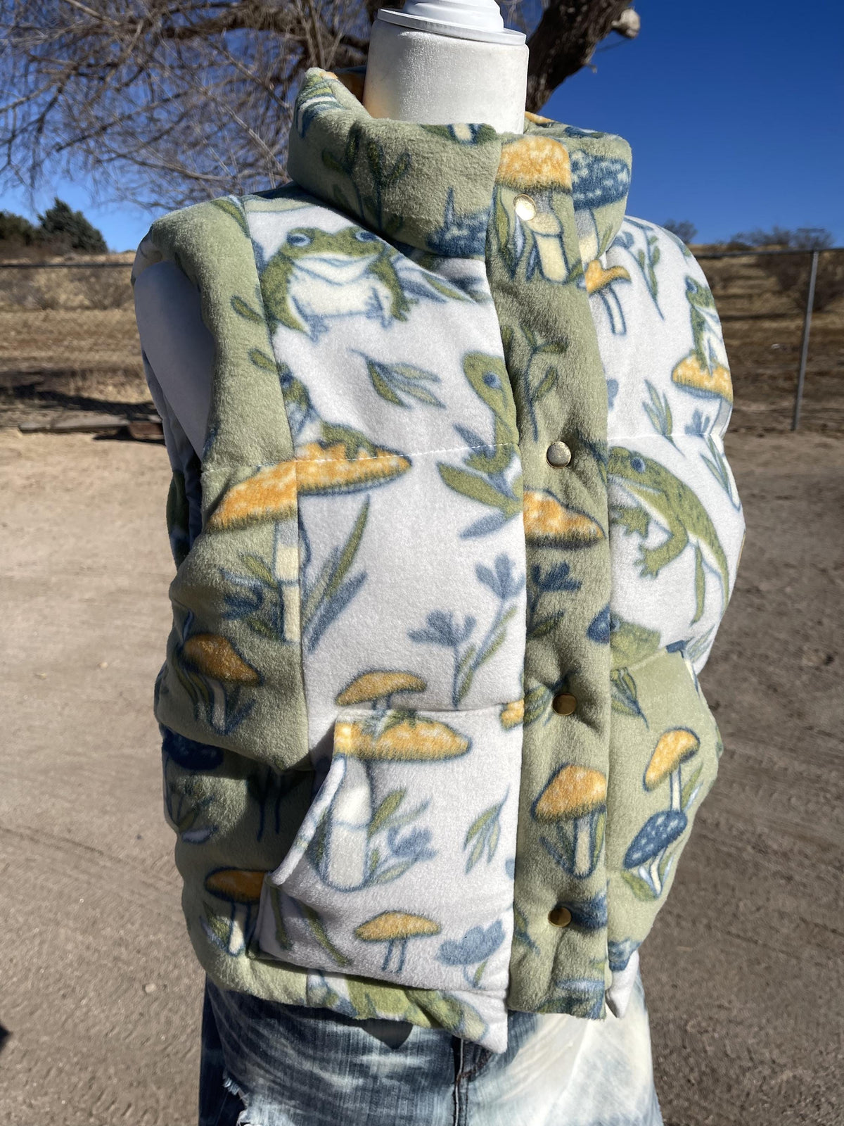 Handmade Frog Puffer Vest