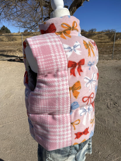 Handmade Pink Puffer Vest