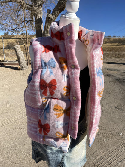 Handmade Pink Puffer Vest