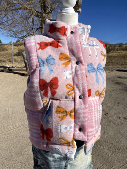 Handmade Pink Puffer Vest