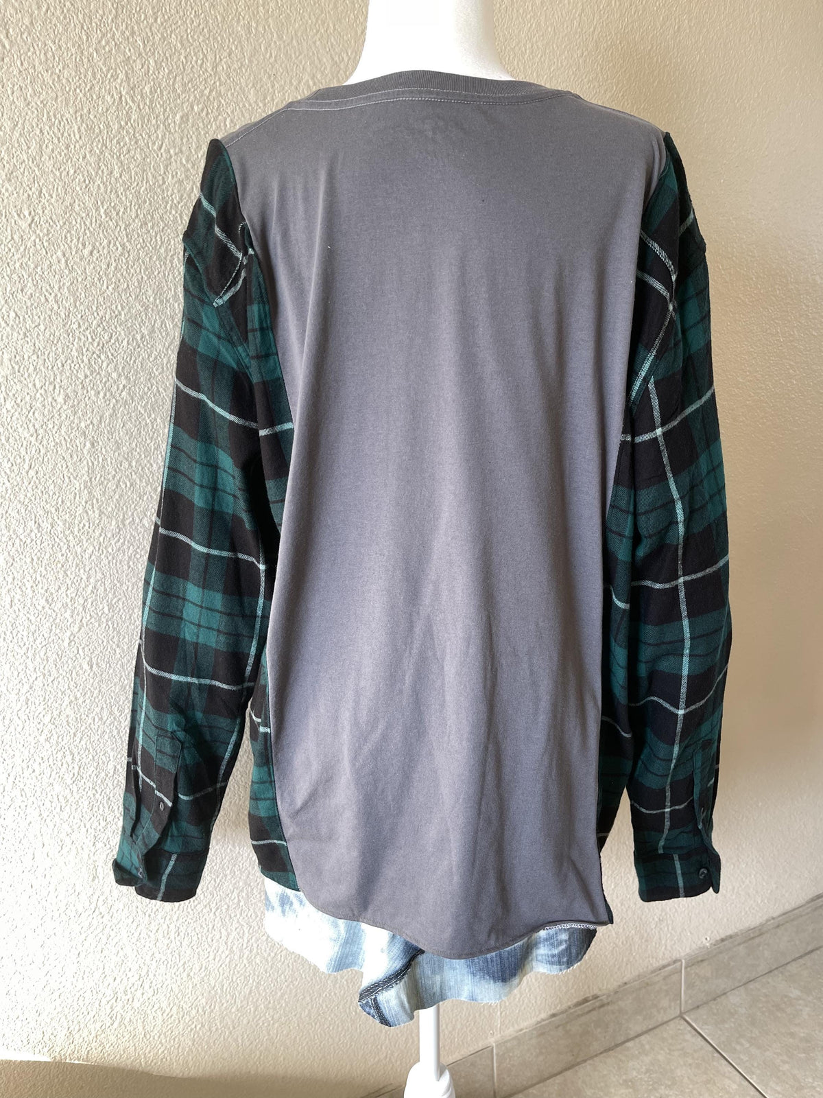 Upcycled Baby Yoda Flannel Shirt
