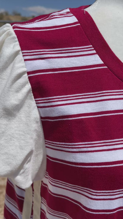 Striped Patchwork T-Shirt Dress